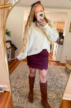Golden Hour Suede Lace Skort