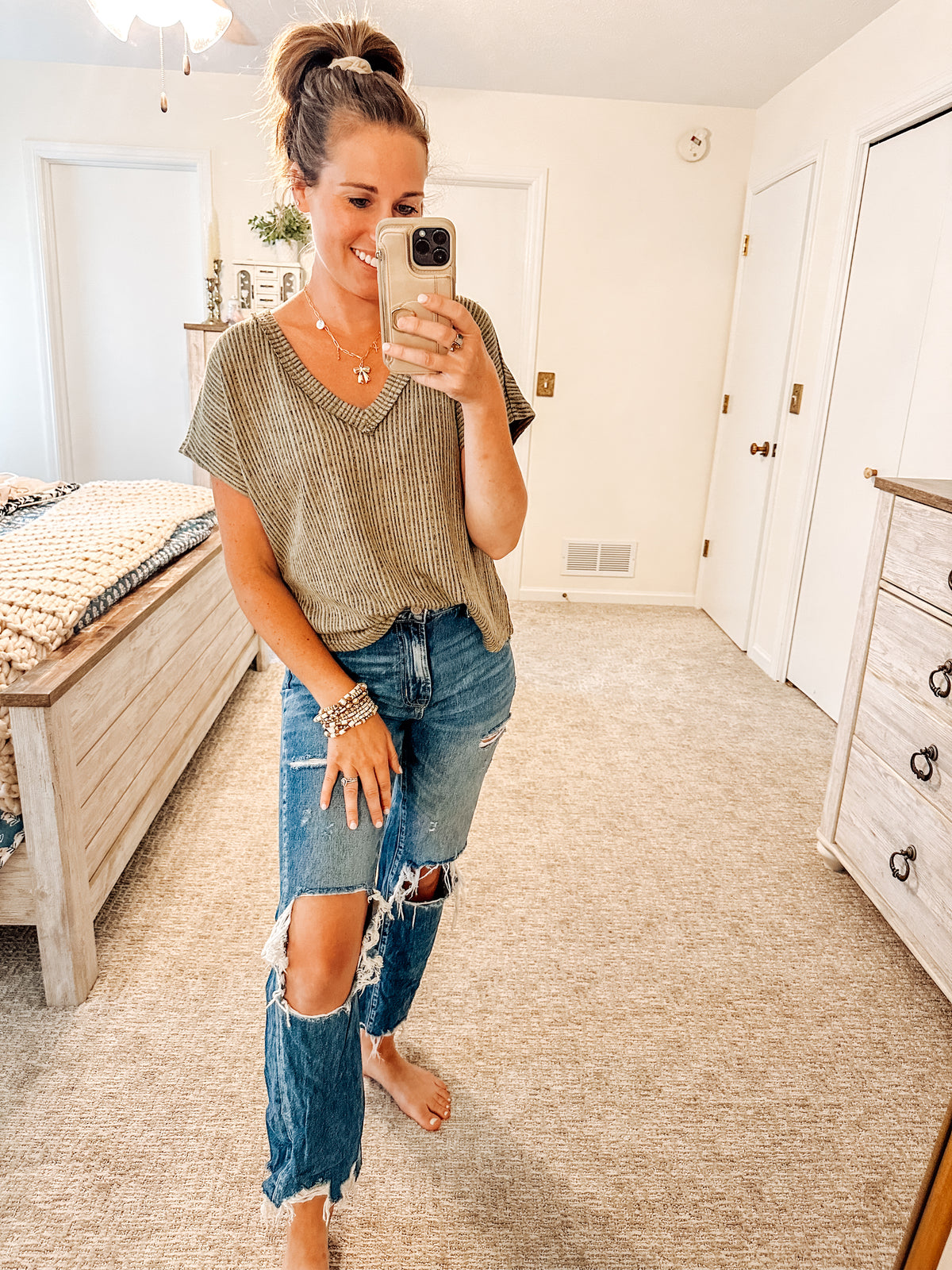Whispered Lines Soft Knit Top (S-3X)-2 Colors