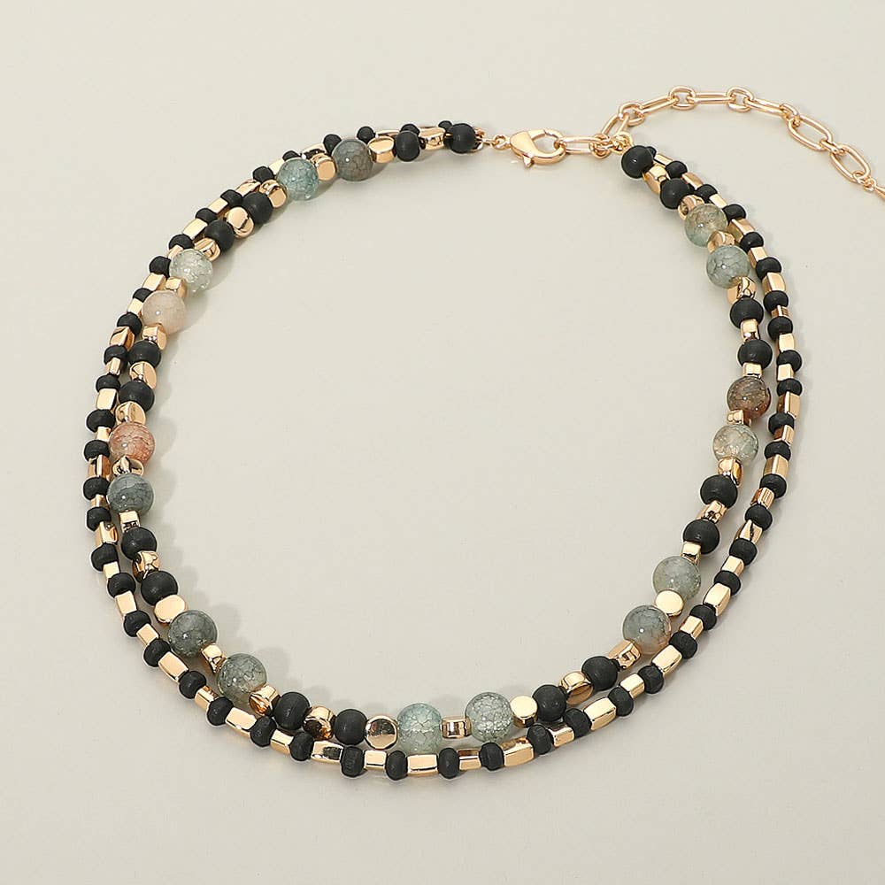 The Oak Hollow Layered Beaded Necklace