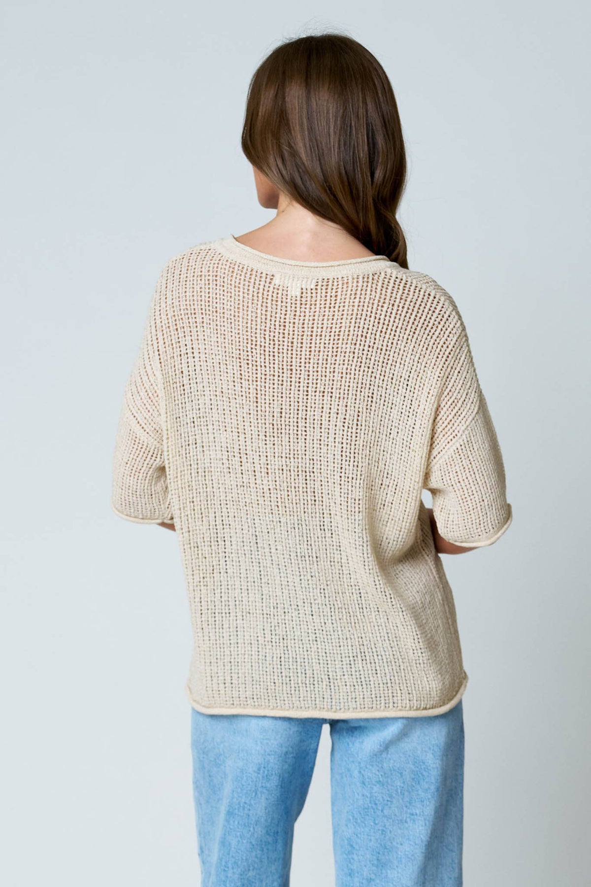 Meet me at the Coast Knit Top-Sand