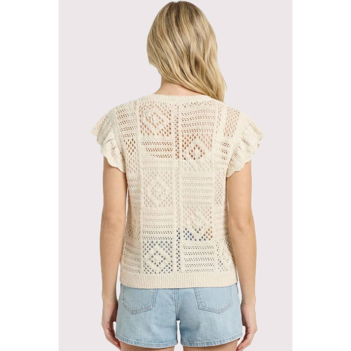 The Oatmilk Open Crochet Cardigan (S-XL)
