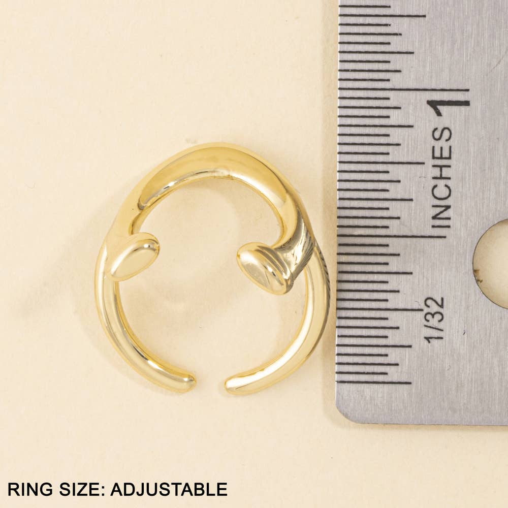 Polished Horseshoe Wrap Open Ring
