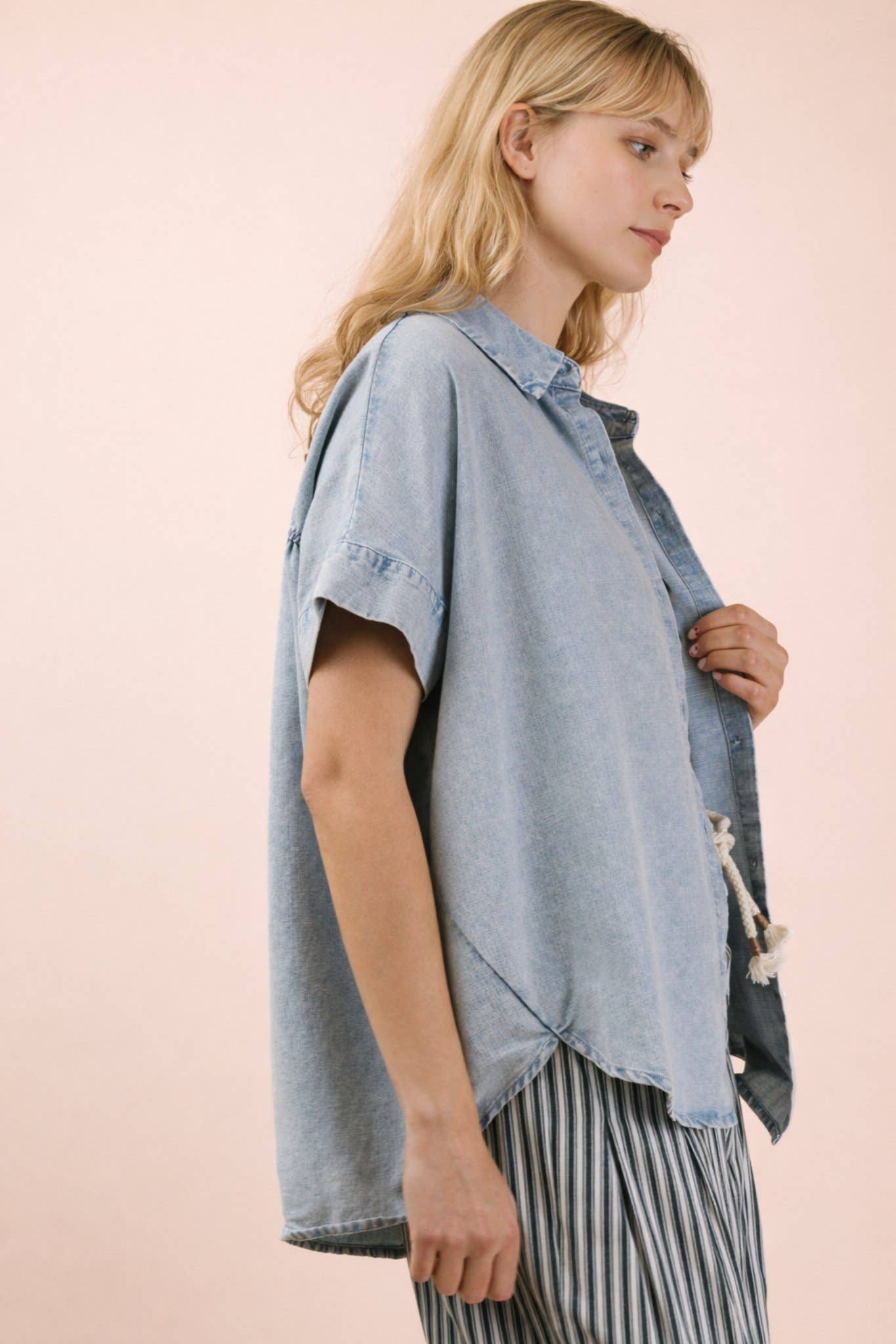 Cindy Chambray Button Up