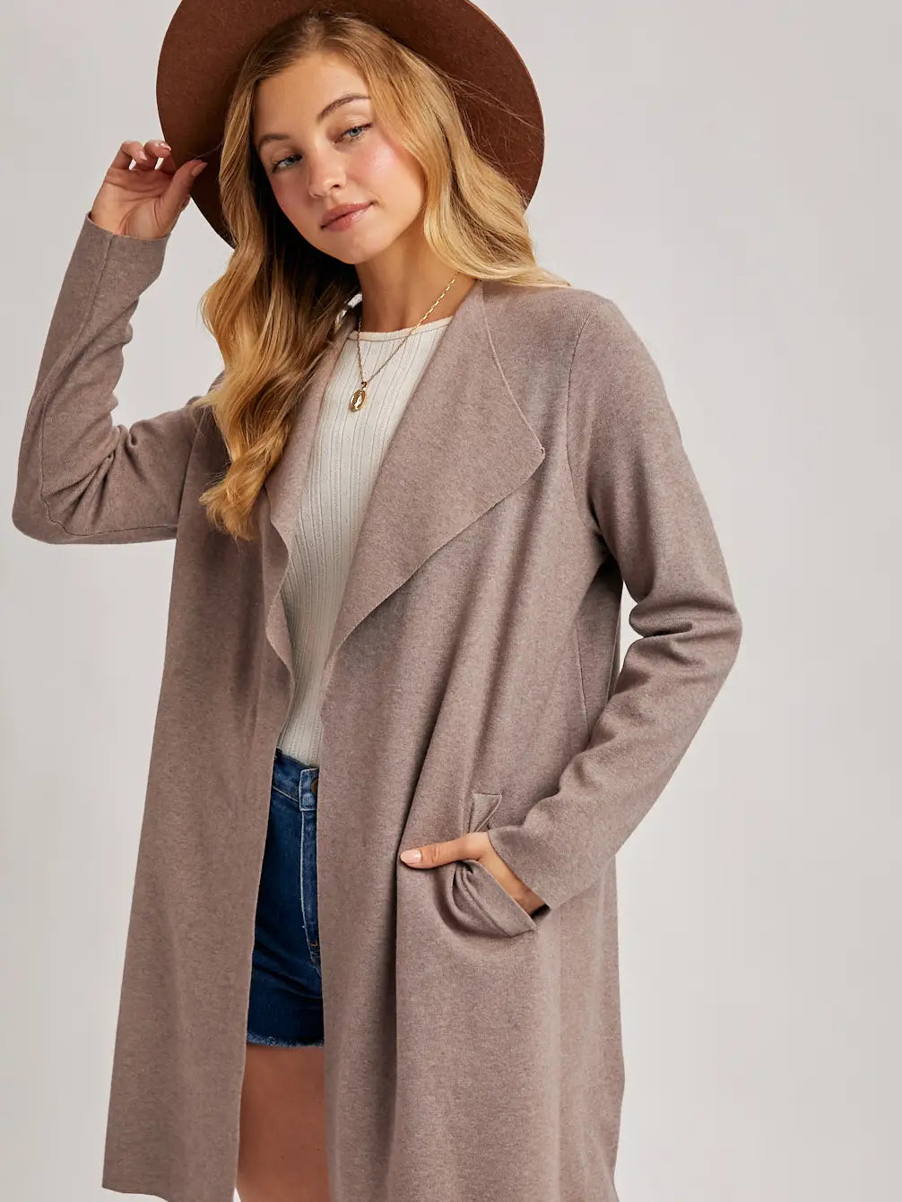 Earthtone Layers Longline Cardigan