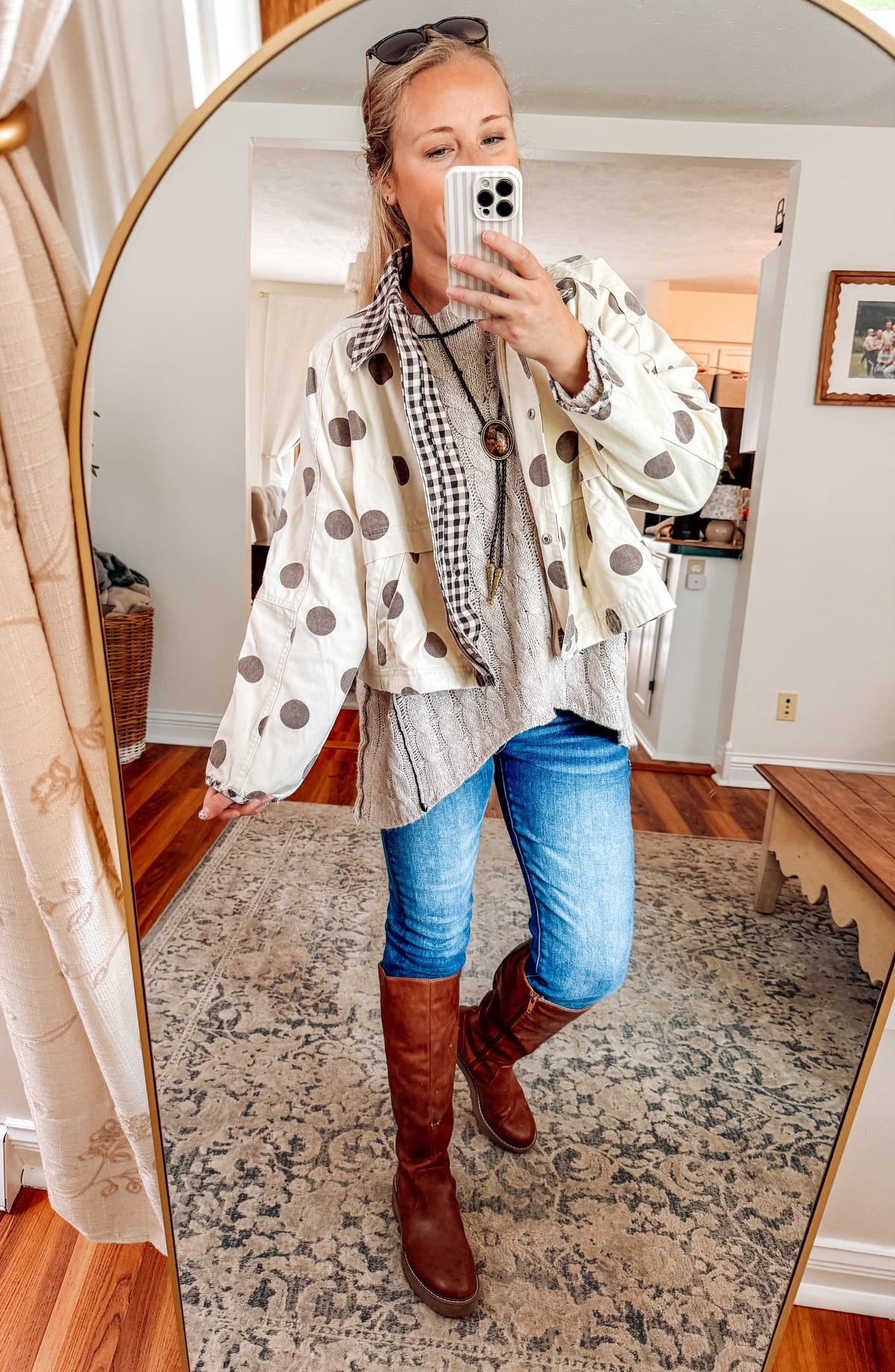 Autumn Dots Oxford Contrasting Jacket
