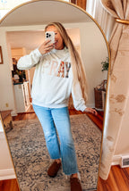 PRAY Patchwork Oversized Pullover Sweatshirt (S-XL)