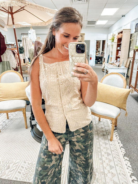 The Desert Dune Button Down Tank