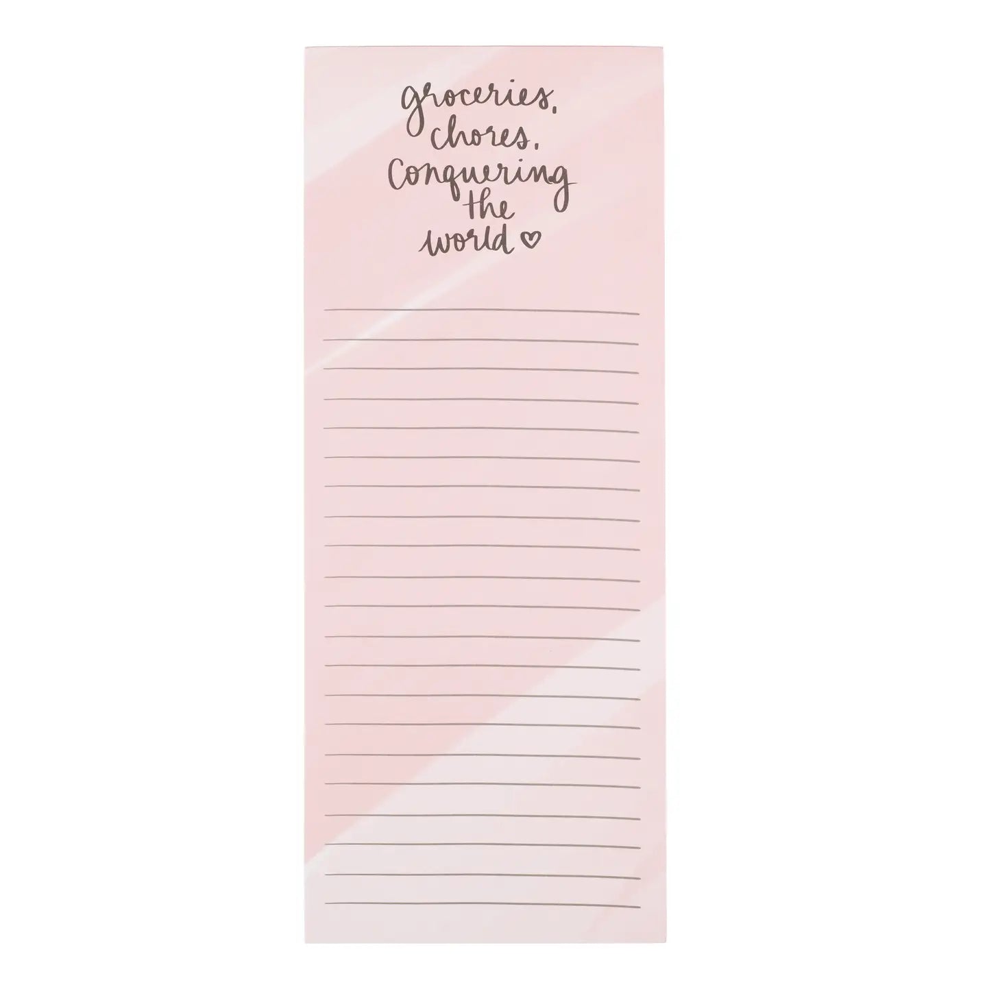 Pink Grocery Chores Magnetic List Pad