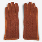 Cable Knit Suede Winter Gloves (several colors)