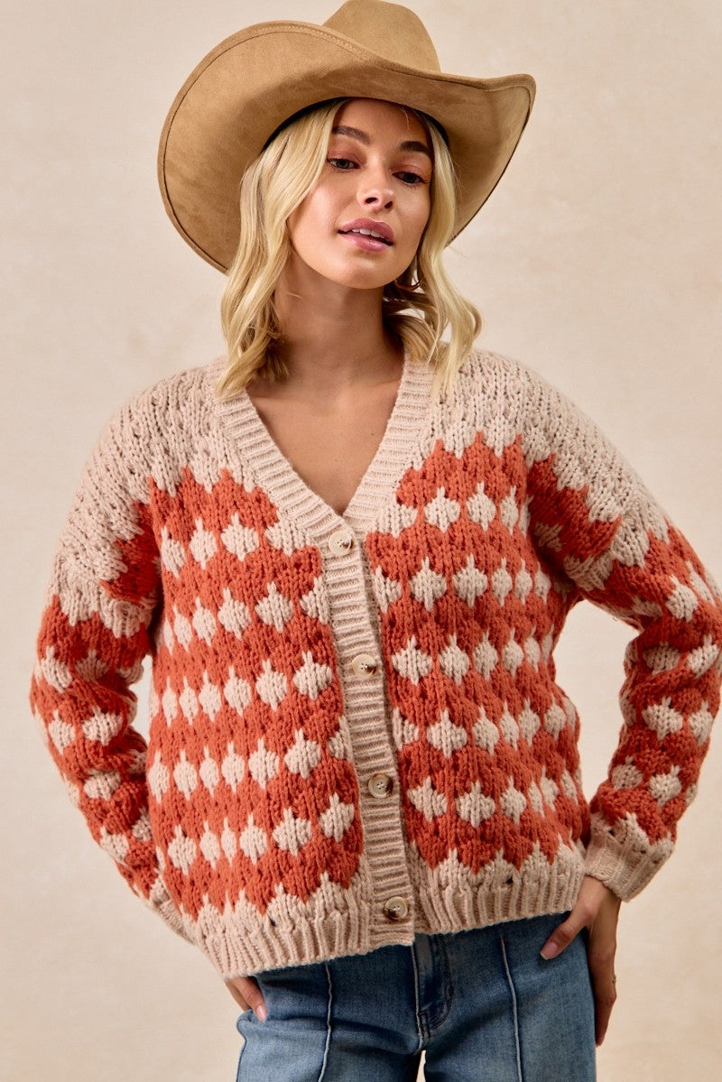 Cider Season Textured Cardigan (S-XL)