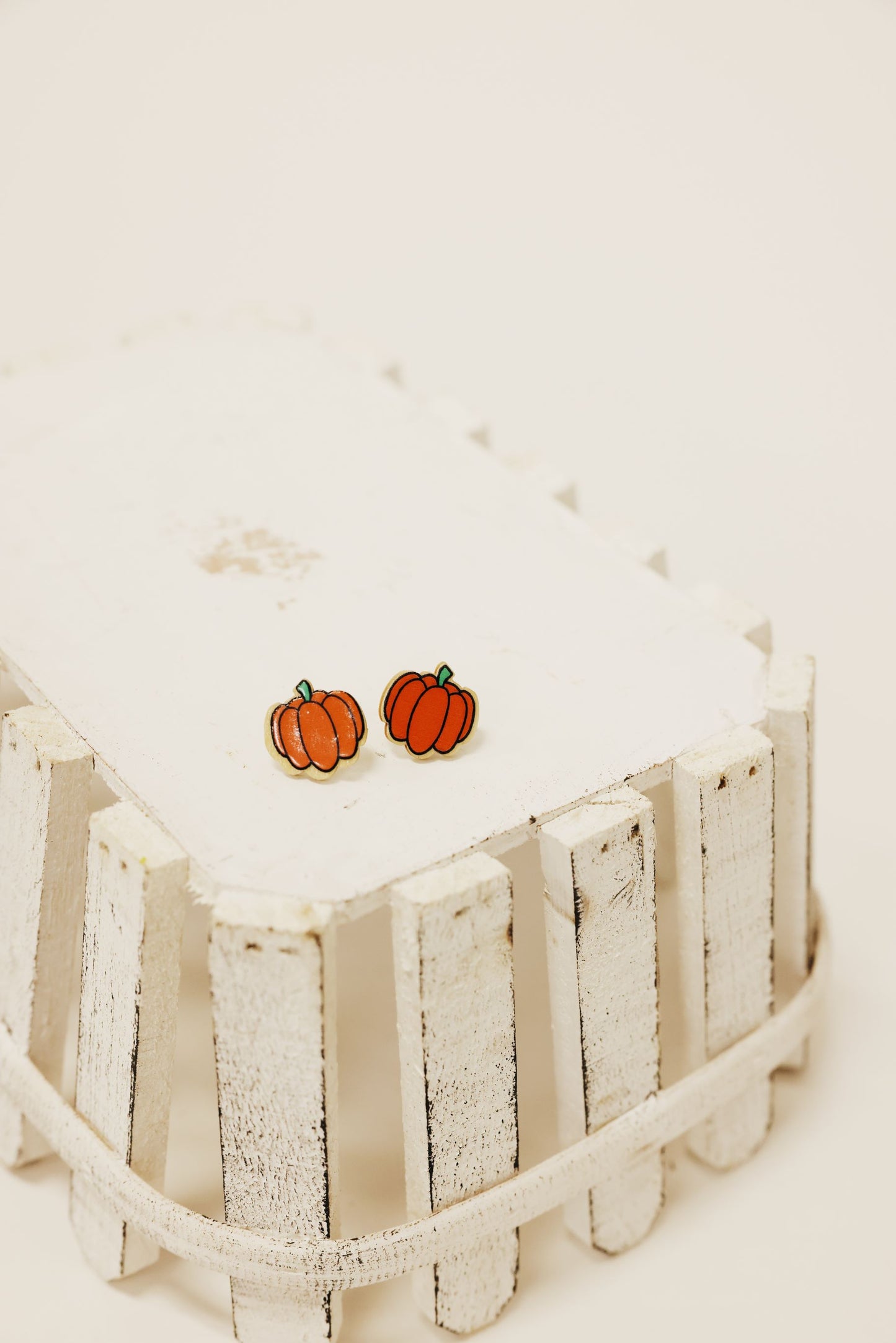 Pumpkin Stud Earring