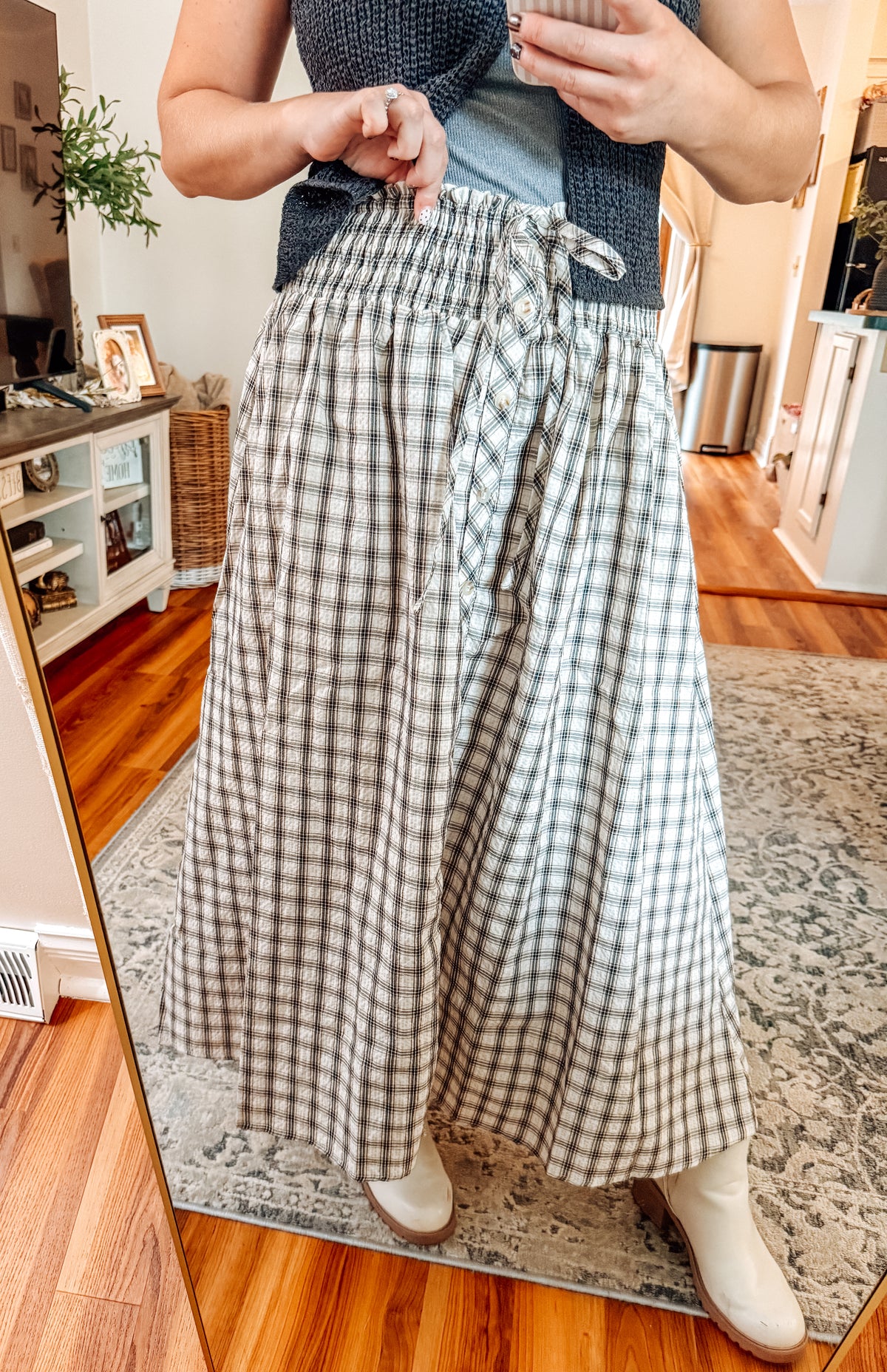 The Hadley Plaid Midi Skirt