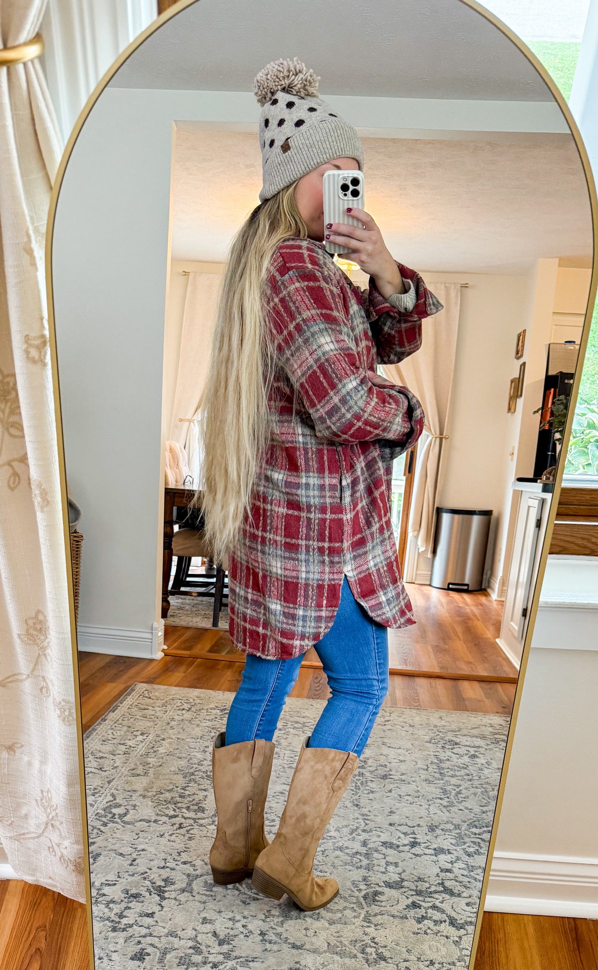 Burgundy Bliss Button Down Flannel Shacket