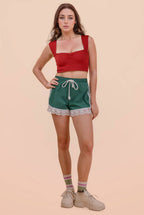 Annie Lace Trim Activewear Shorts