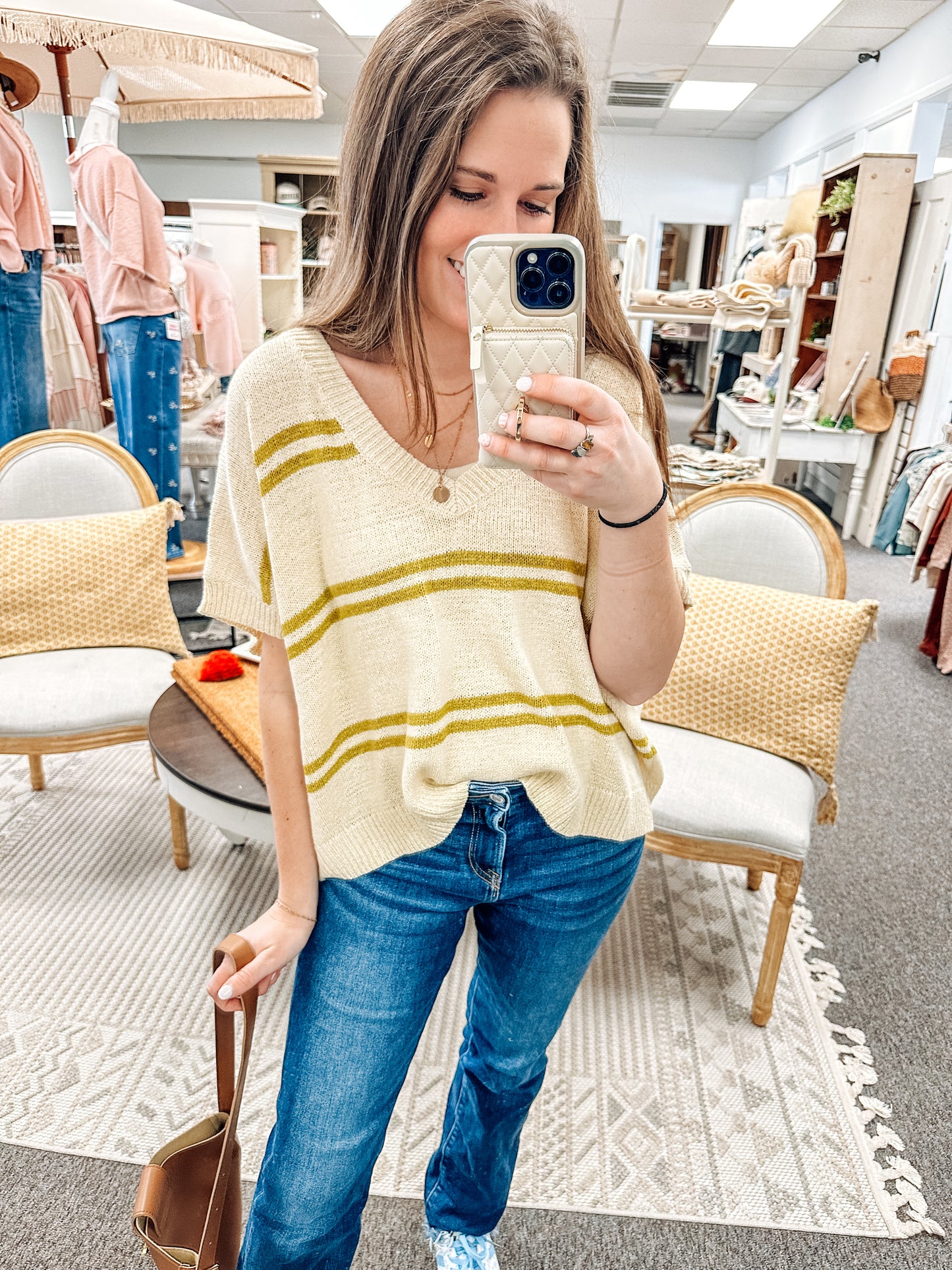 Coastal Calm Striped Top