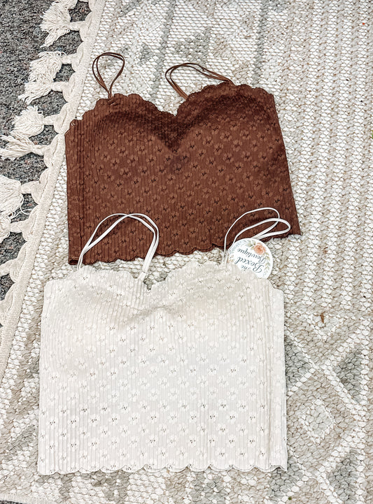 Simply Supported Scalloped Bralette (4 Colors)