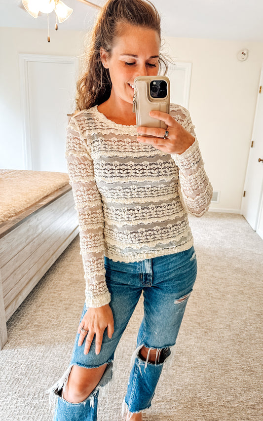 Frosting Flounce Ruffle Top (S-XL)
