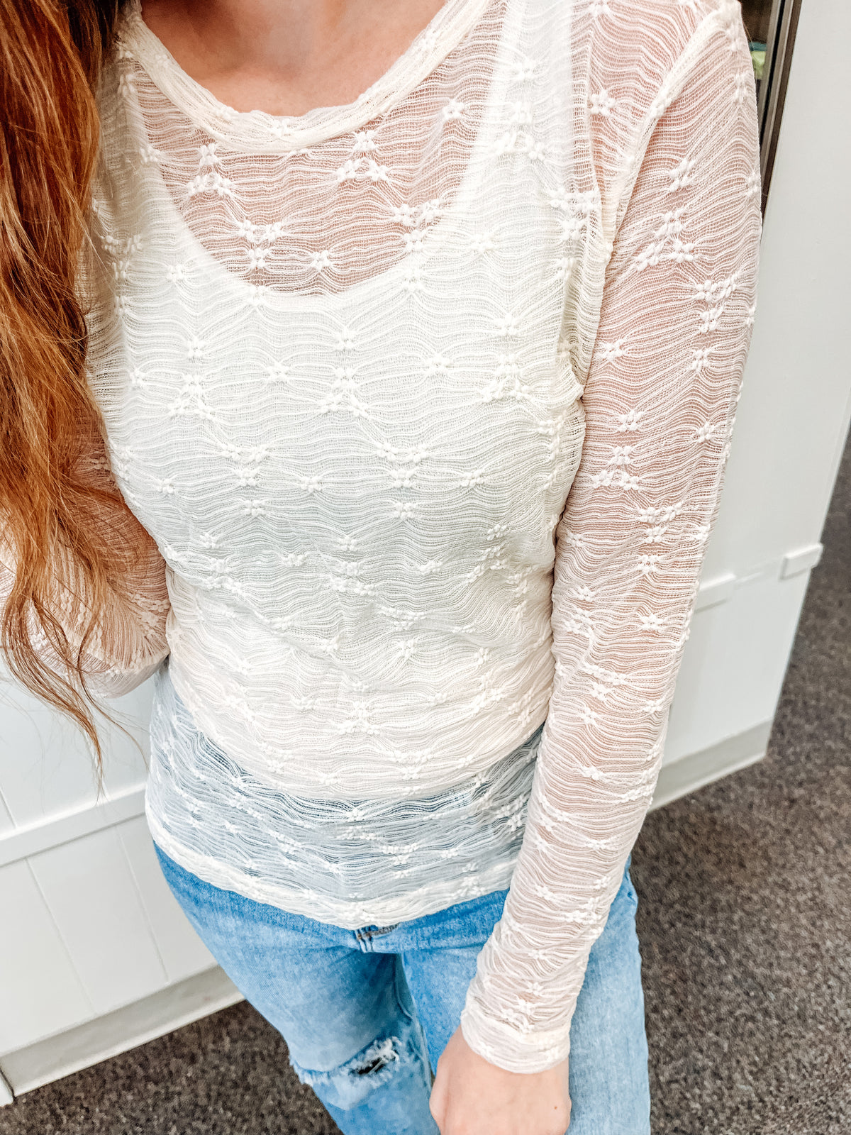 Here For Lace Top