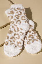 Leopard Cozy Chenille Socks (several colors)