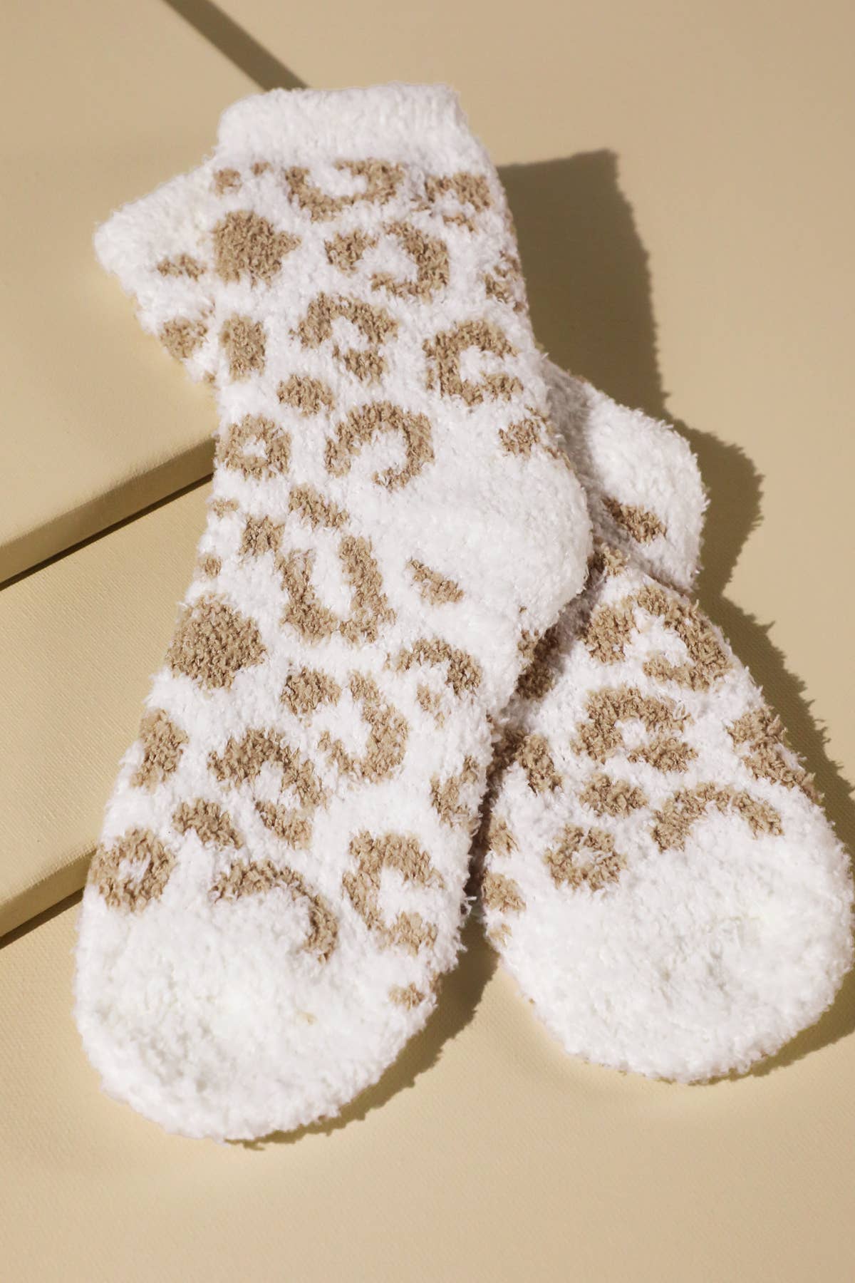 Leopard Cozy Chenille Socks (several colors)
