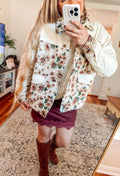 Meadow View Quilted Mixed-Media Jacket