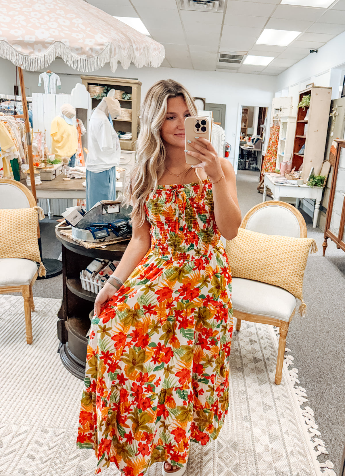 Tropical Fusion Spaghetti Strap Dress