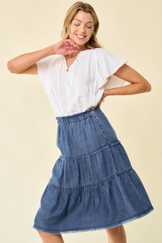 Found in Paradise Tiered Skirt