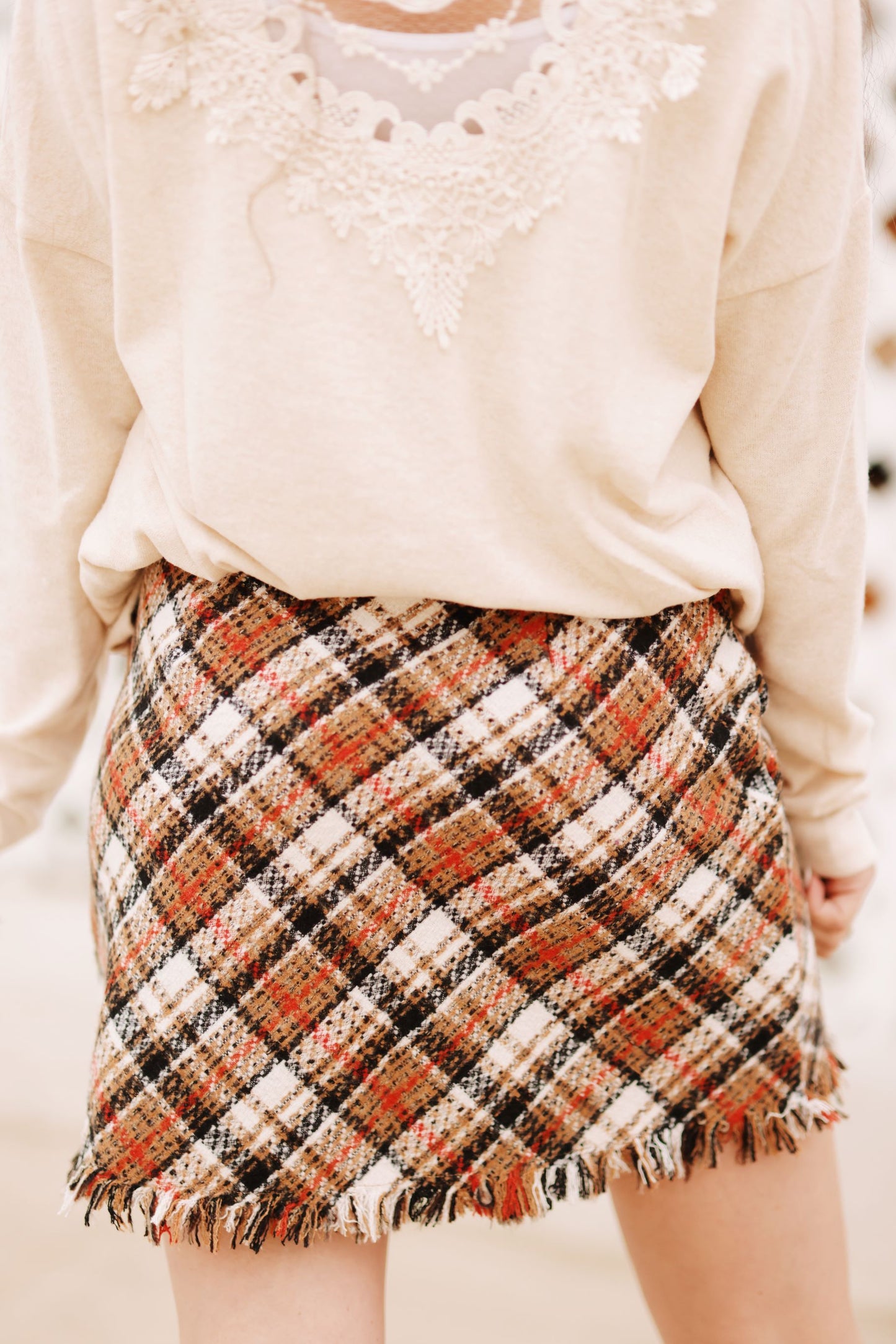 Checkered Charm Plaid Skirt
