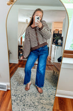 The Small Town Striped Crochet Cardigan