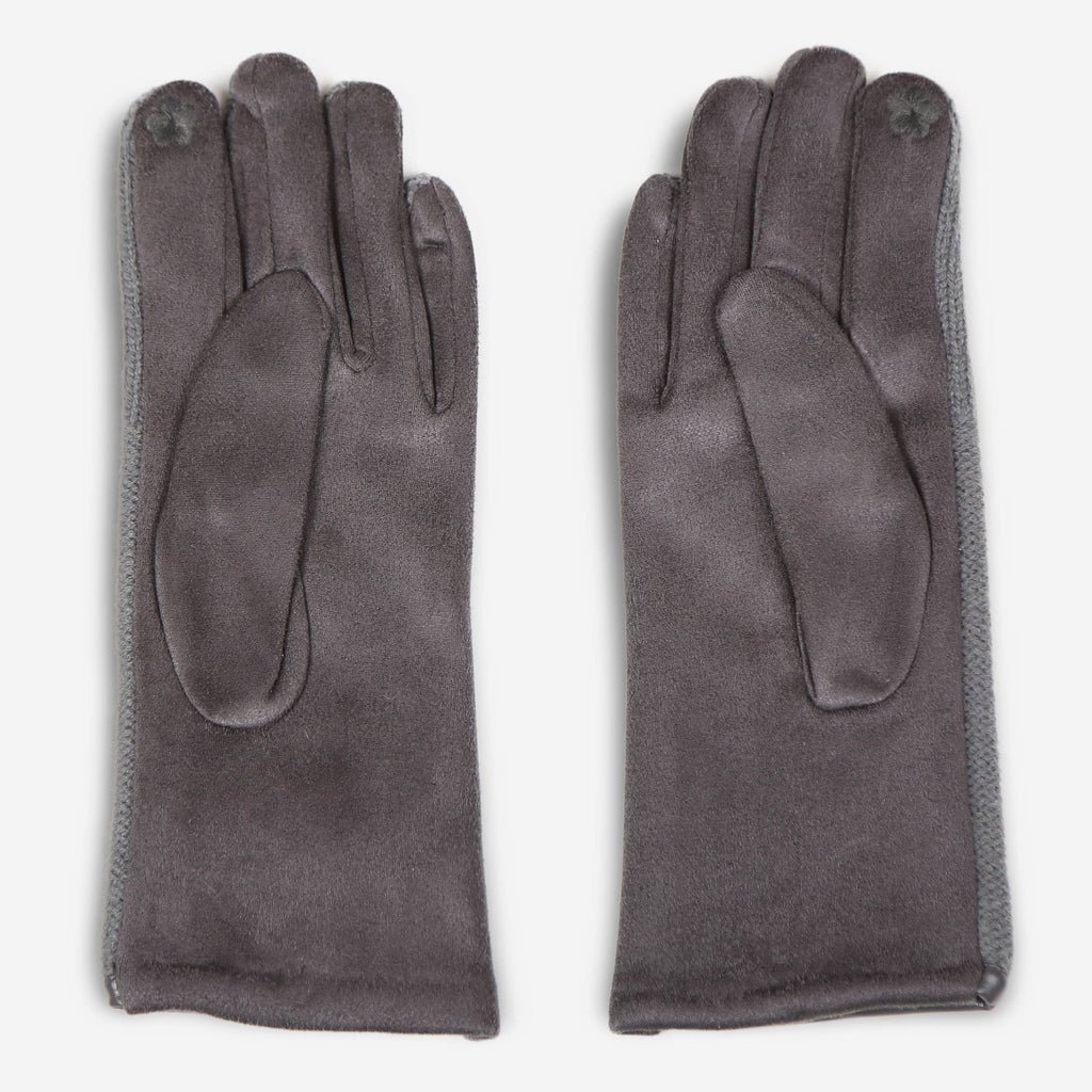 Cable Knit Suede Winter Gloves (several colors)