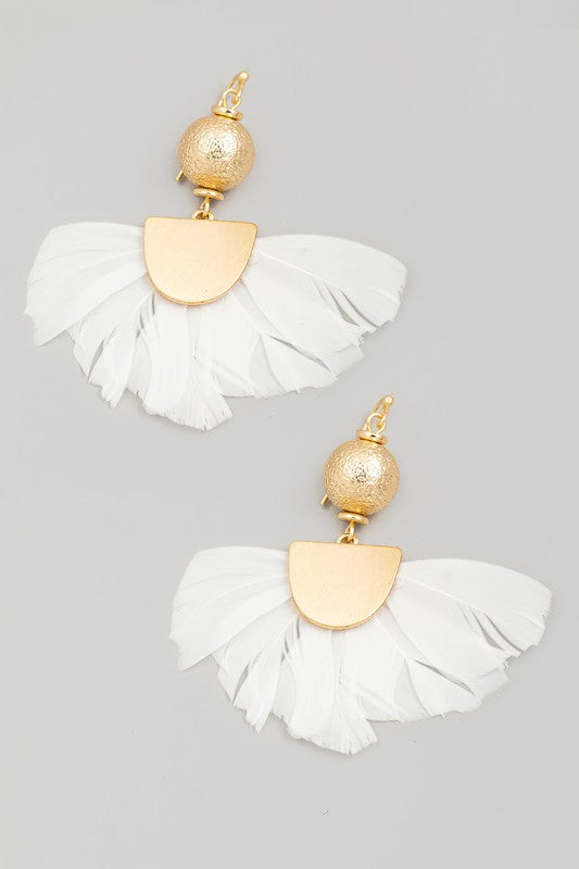 Feathered in Fall Earring