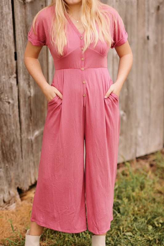 Will You Accept This Rose Jumpsuit (S-Xl)