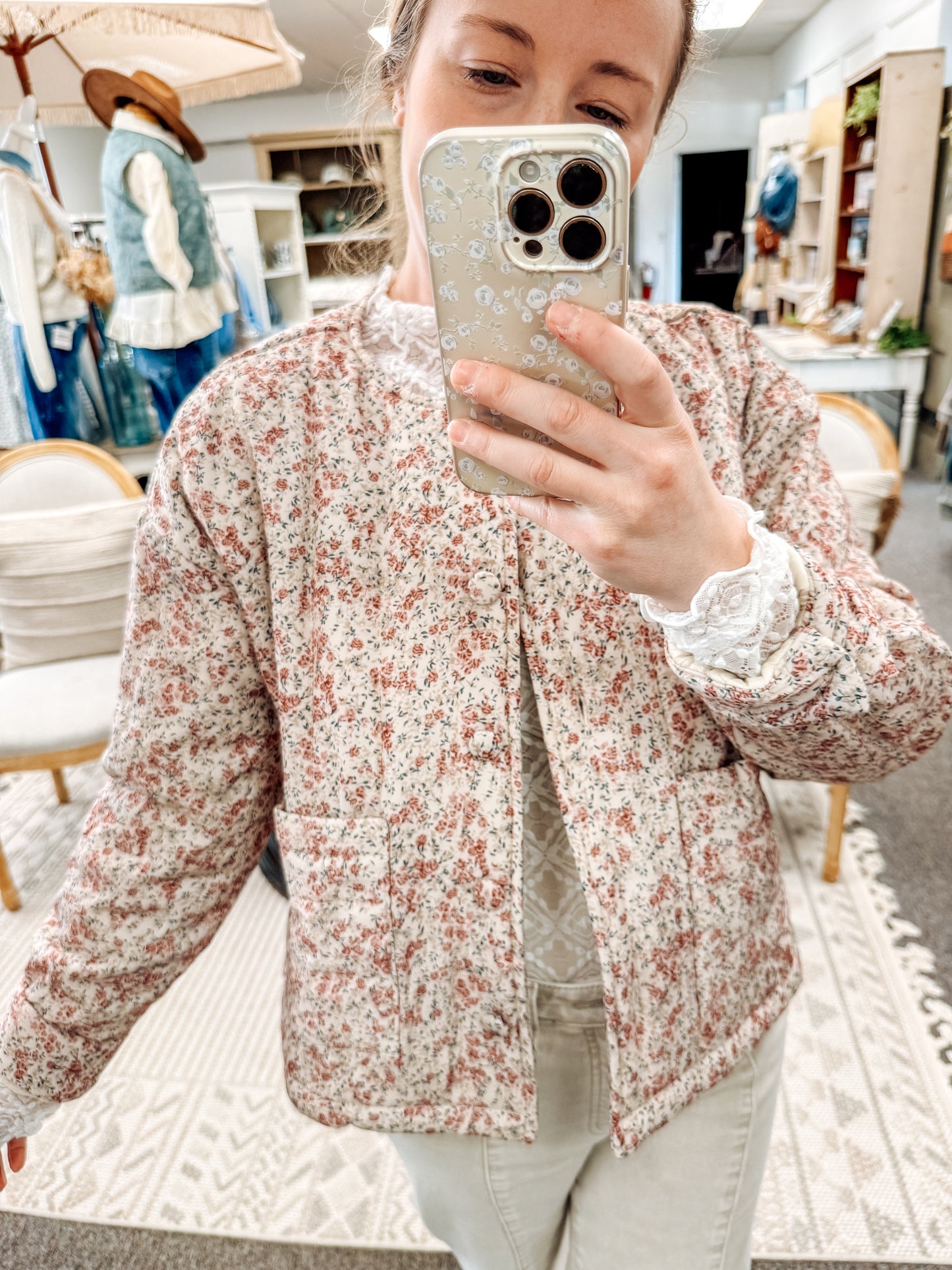 Garden Patch Quilted Jacket (S-XL)