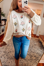 The Cedar Grove Embroidery Sweater (S-3X)