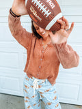 The Burnt Cinnamon Washed Cardigan