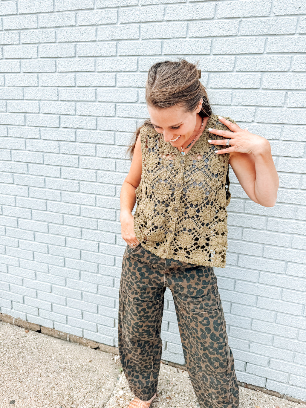 The Vintage Olive Crochet Top
