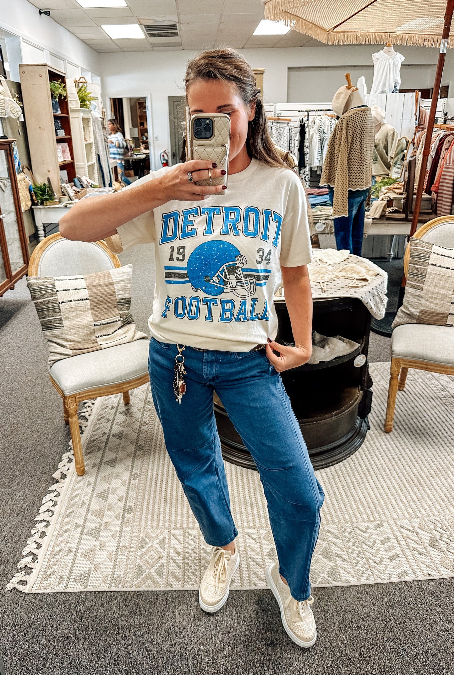 Detroit Football Oversized Tee