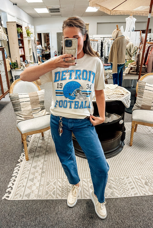 Detroit Football Oversized Tee