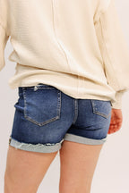 Ready & Waiting Distressed Shorts (S-3X)