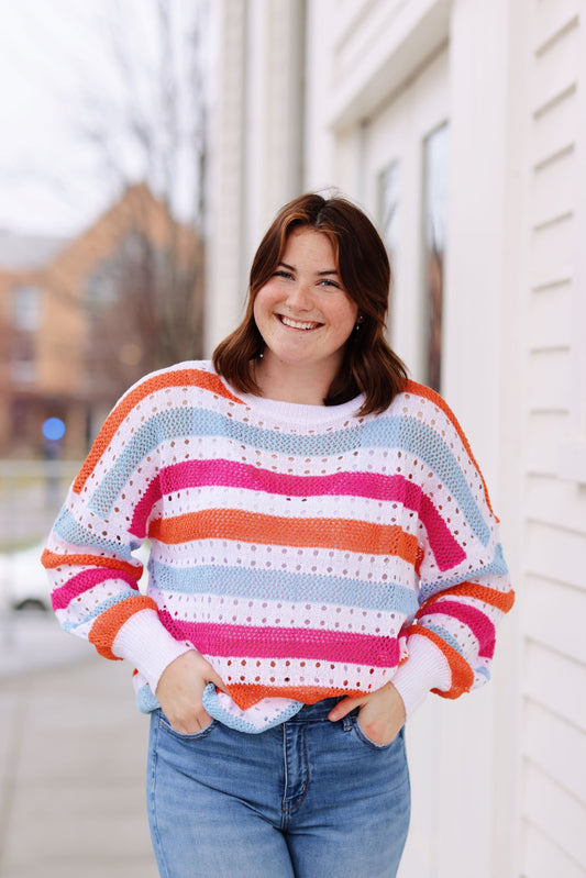 Spice up your Spring Striped Sweater (S-XL)