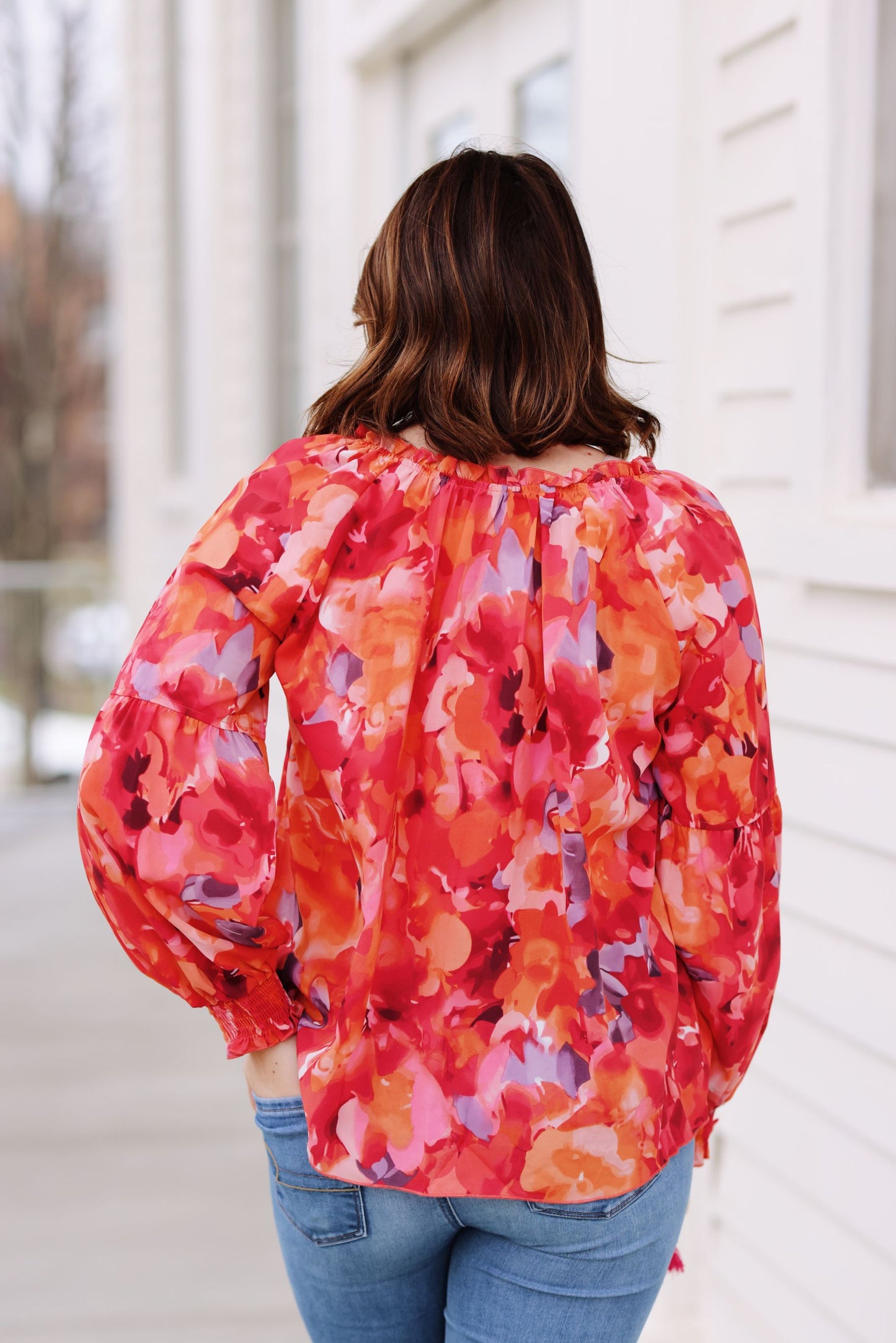 Floral Boldness Blouse (S-XL)