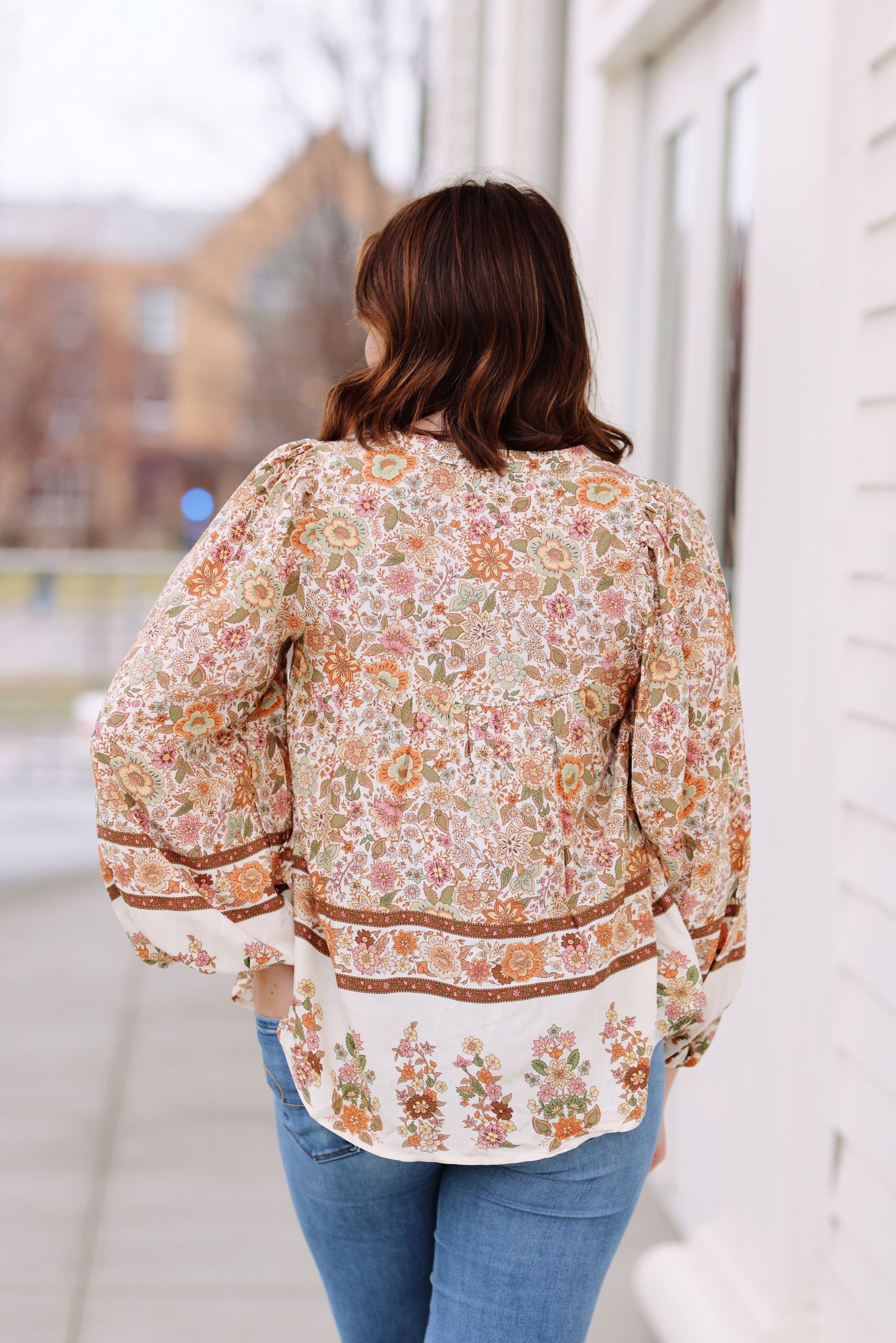 Spring is Here Border Print Blouse