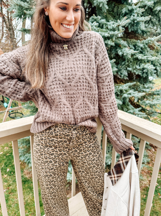 Oak & Chestnut Turtleneck Sweater (2 colors)