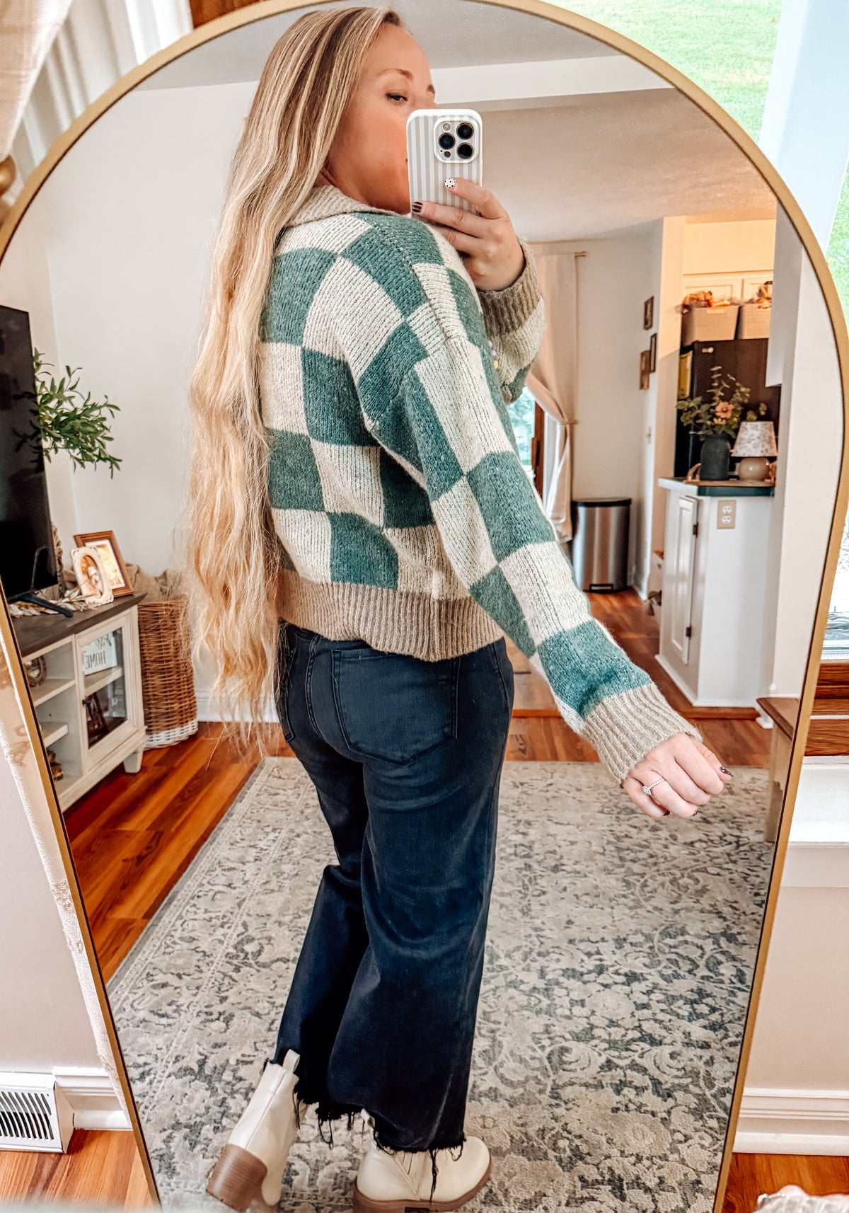 Into the Pines Grid Knit Cardigan
