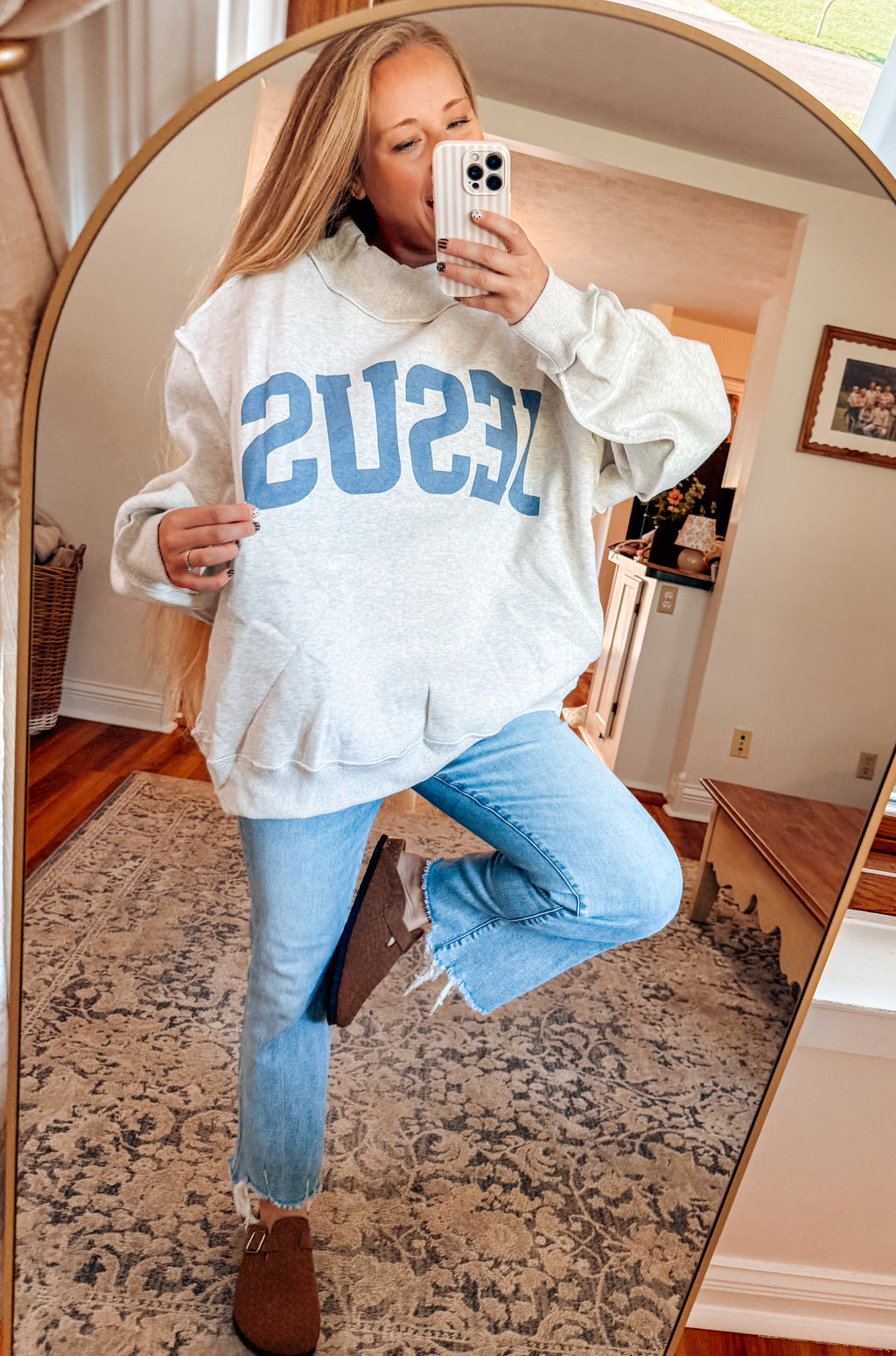 JESUS & GOD IS GOOD Reversible Sweatshirt