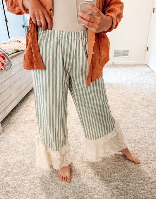 Can You Even Cuteness Striped Pants (S-Xl)