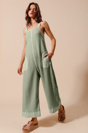 The Willow Waffle Jumpsuit (S-XL)