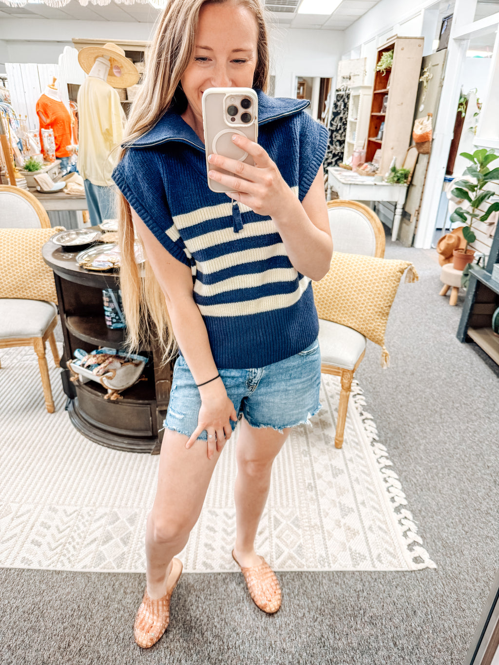 Nautical Necessity Quarter Zip Top