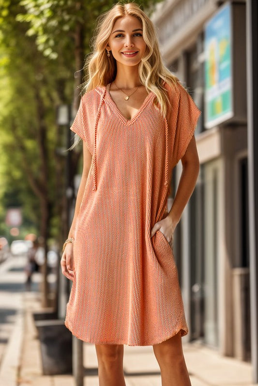 Casual Stroll Ribbed Dress (S-3X)