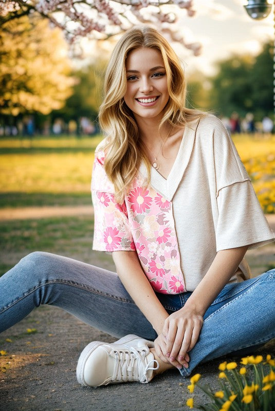 Splashing Into Florals Top